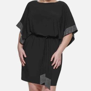 Jessica Howard Black Dress Silver Accents NWT Size 18W